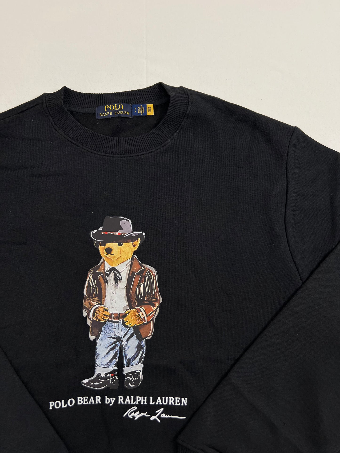 Polo Ralph Lauren Crni Duks sa Cowboy Bear Logom