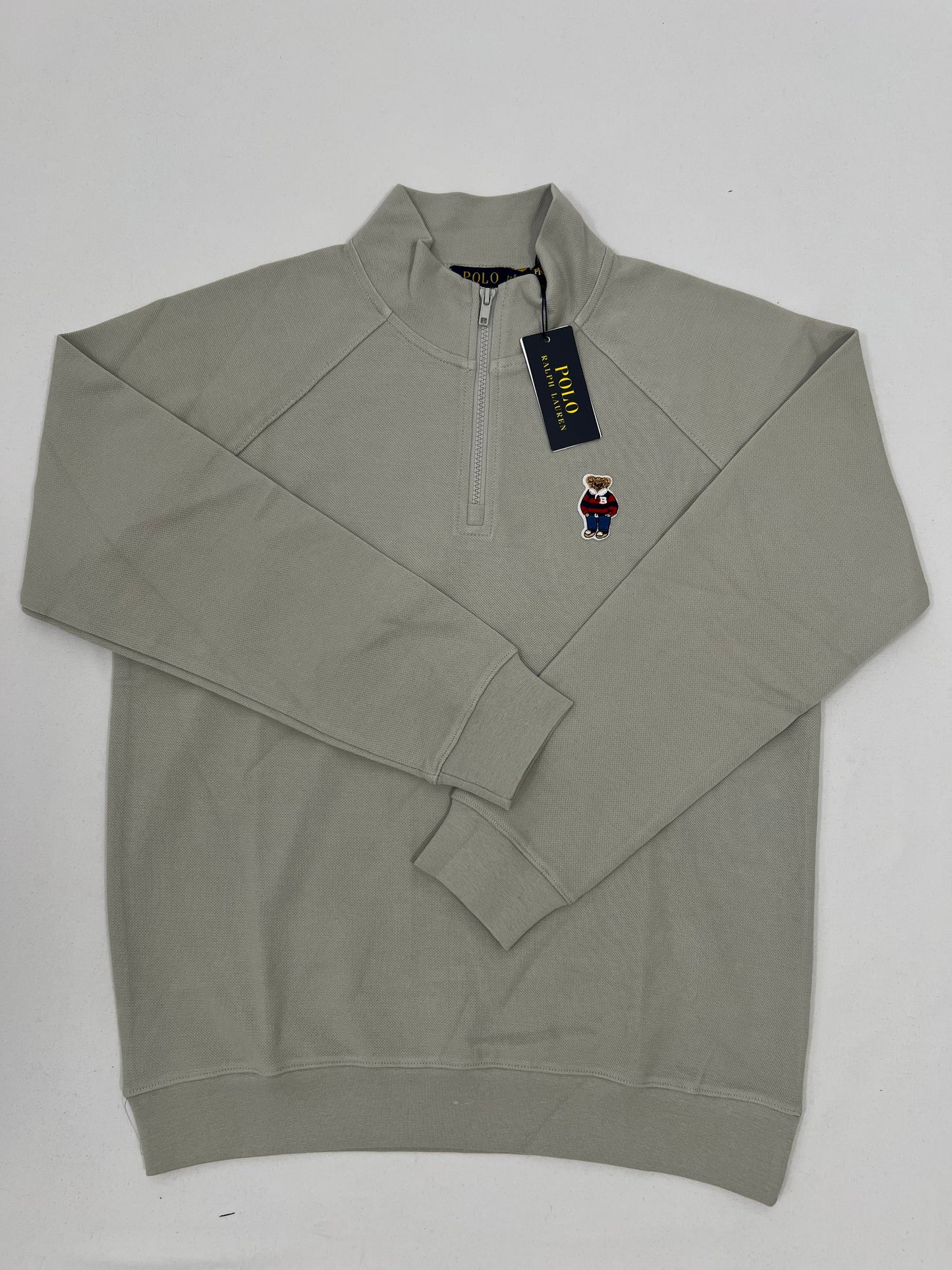 Polo Ralph Lauren Krem Quarter-Zip Duks sa Bear Logom