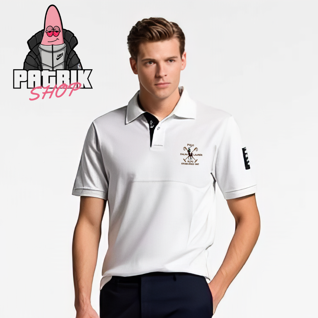Polo Ralph Lauren Bela Majica sa Big Logom i Brojem na Rukavu