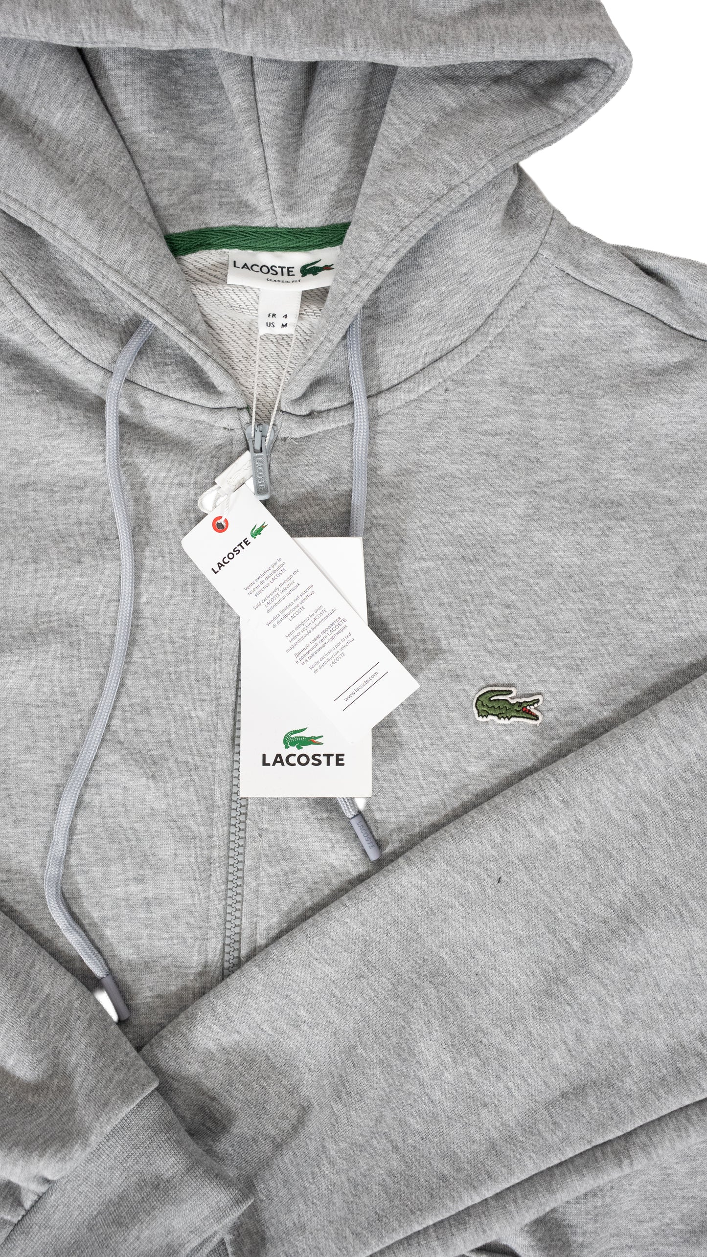 Lacoste Full-Zip Sivi Duks sa Basic Logom