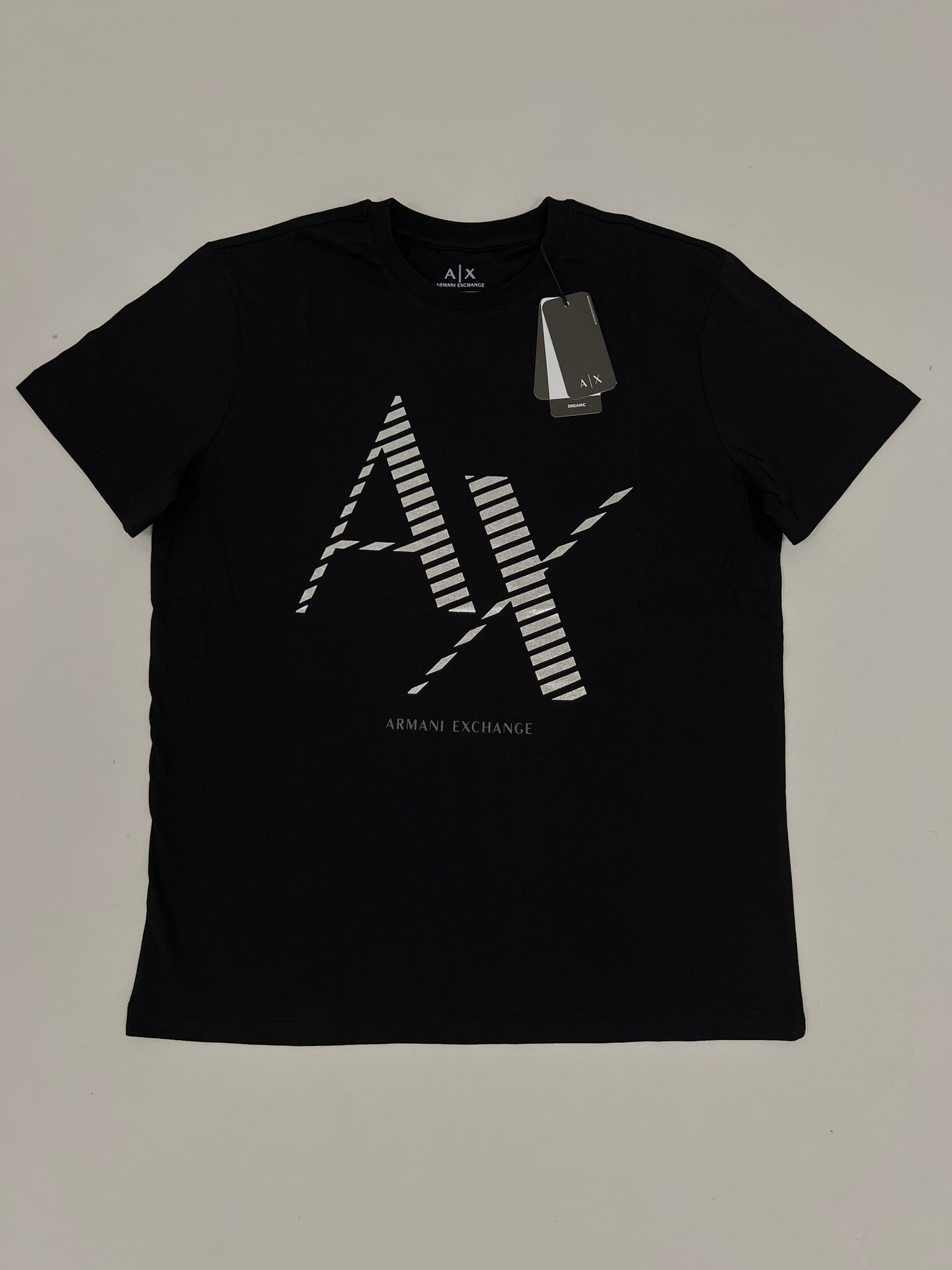 Armani Exchange Crna Majica sa Printom