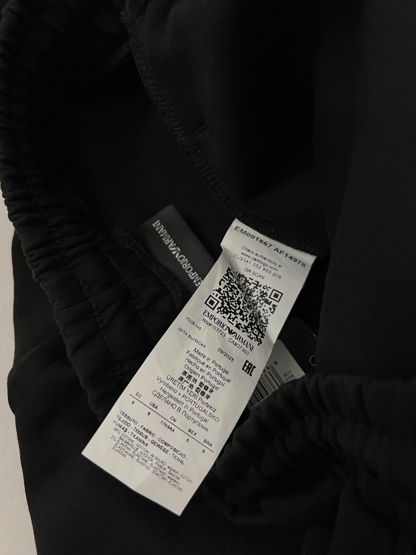 Emporio Armani EA7 Crni Full-Zip Komplet