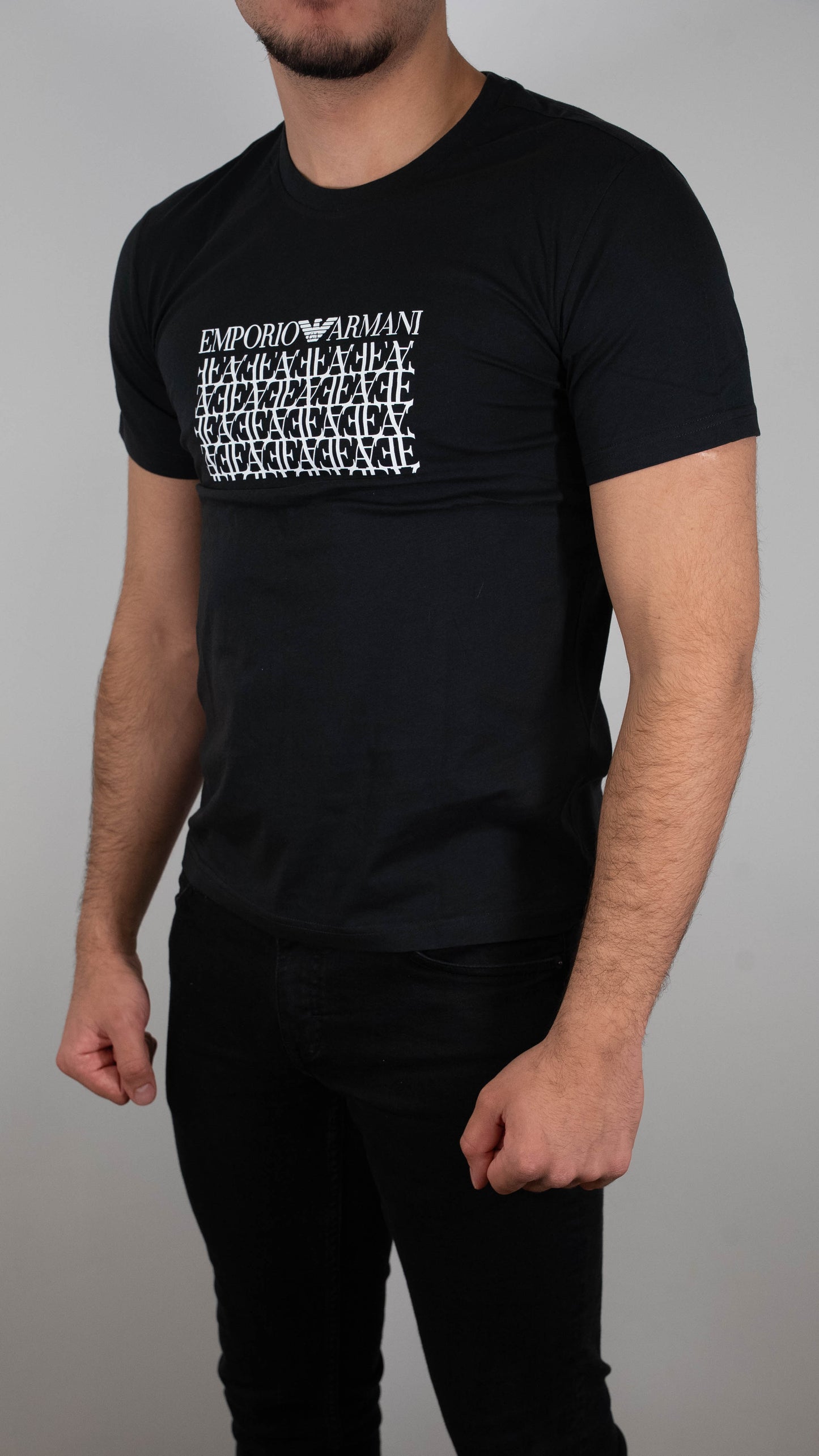 Emporio Armani GA Crna Majica sa Printom