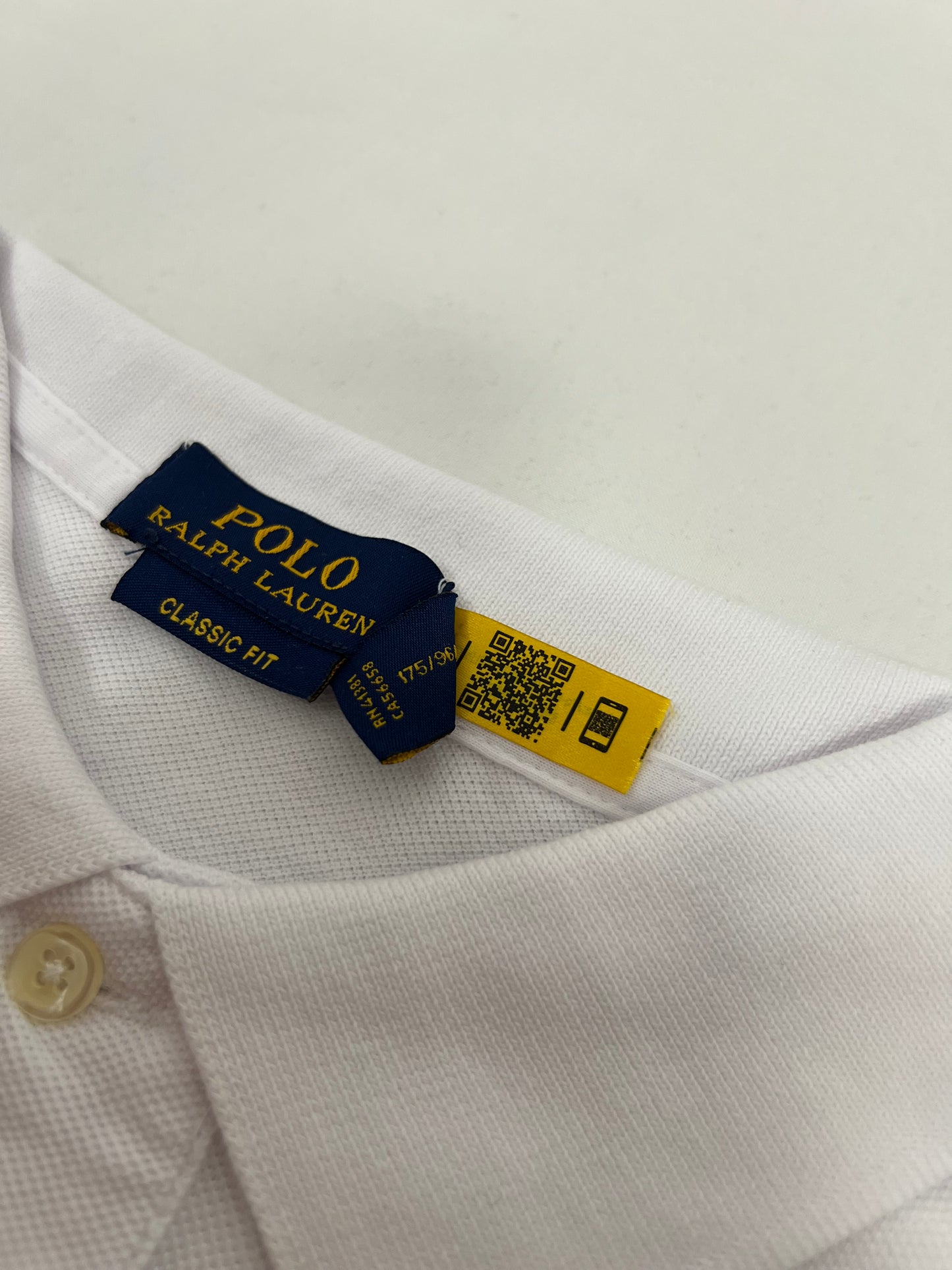 Polo Ralph Lauren Bela Majica na Kragnu sa Elegant Bear Znakom