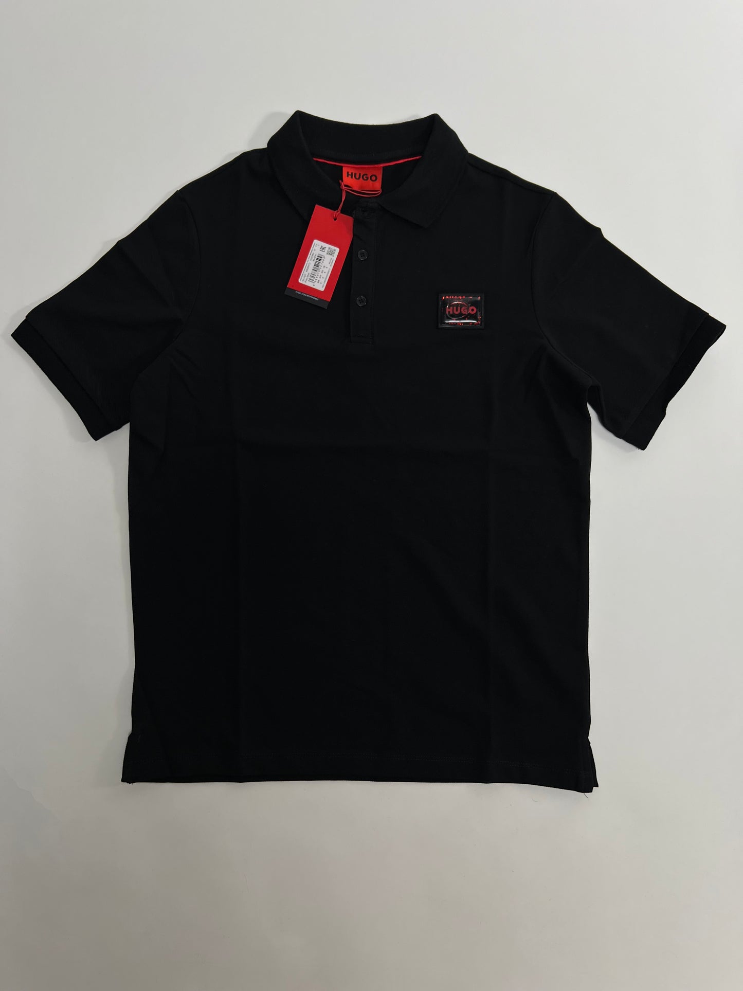 HUGO Crna Polo Majica Liquid Logo Na Grudima
