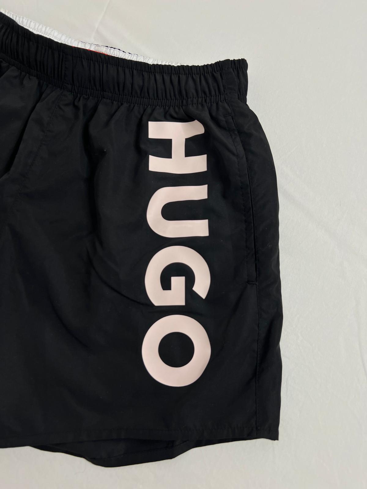 HUGO Crni Kupaći sa Basic Text Logom