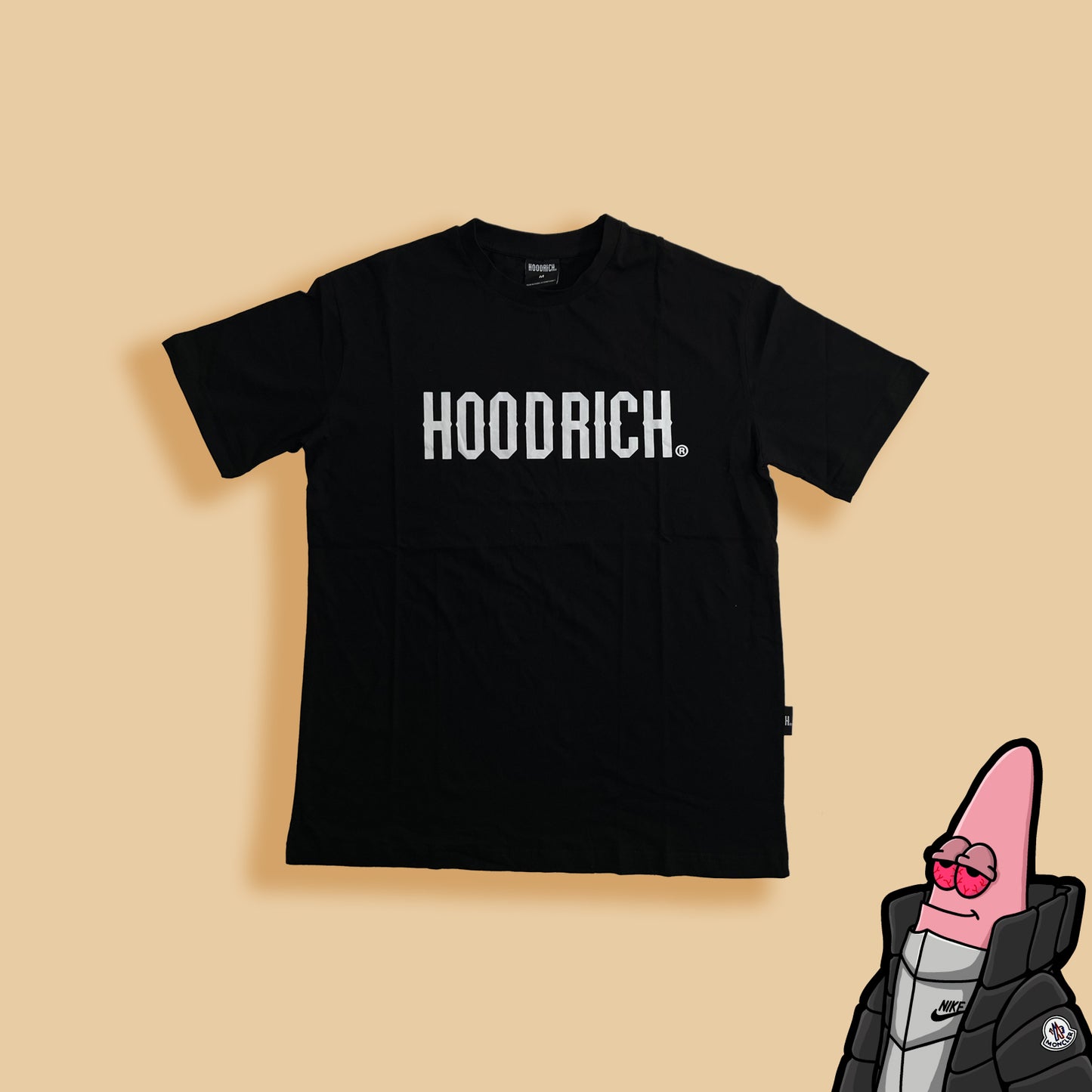 HOODRICH Crna Majica sa Logo Printom
