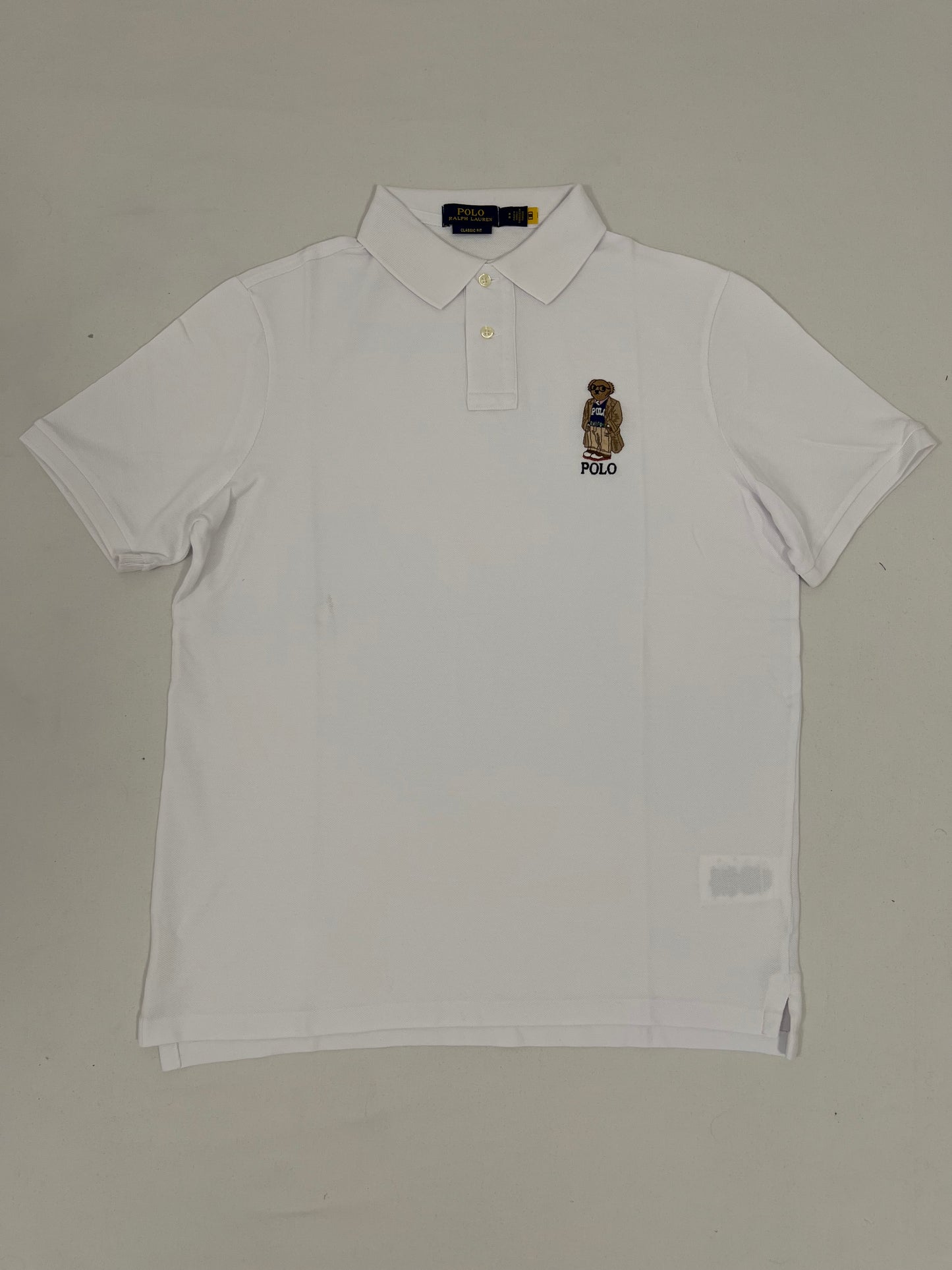 Polo Ralph Lauren Bela Majica na Kragnu sa Elegant Bear Znakom