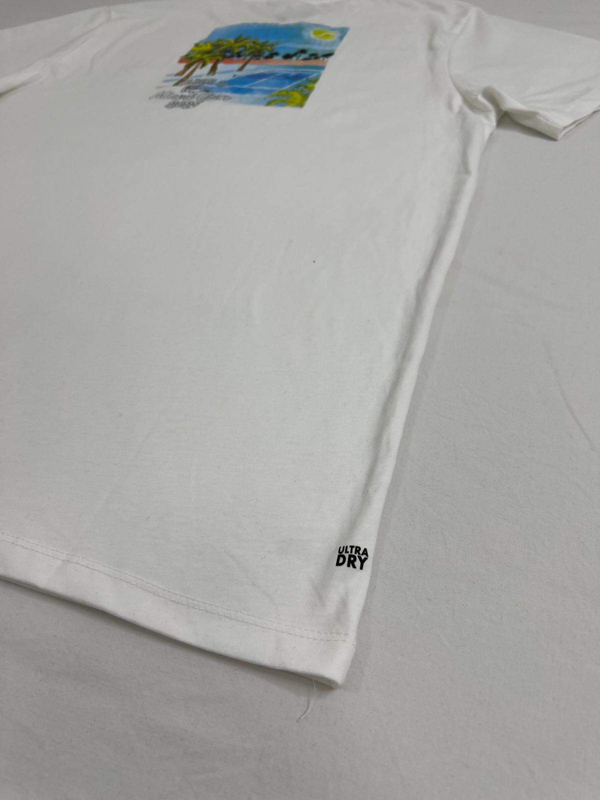 Lacoste Bela Majica sa Miami Beach Printom na Leđima