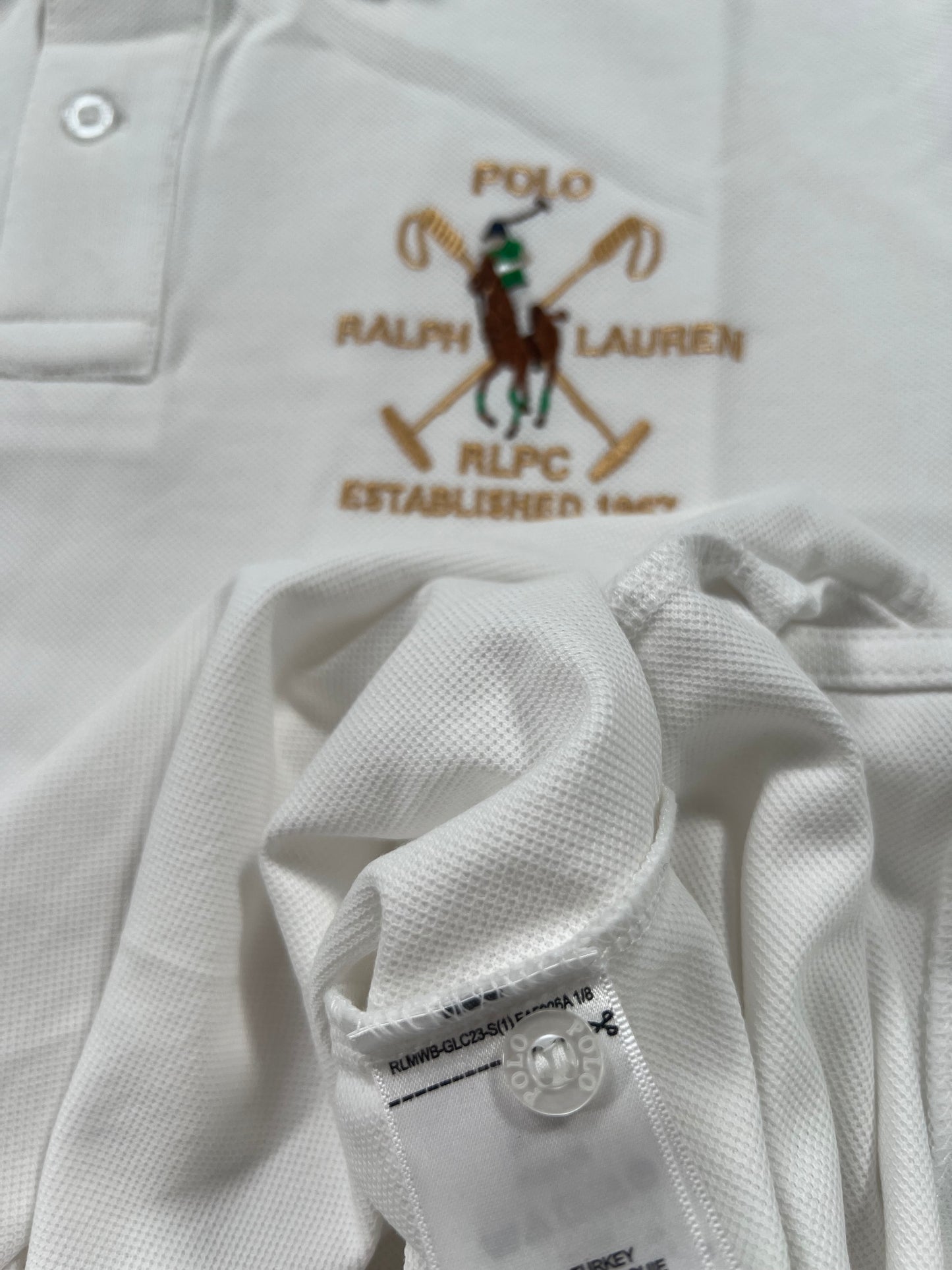 Polo Ralph Lauren Bela Majica sa Big Logom i Brojem na Rukavu