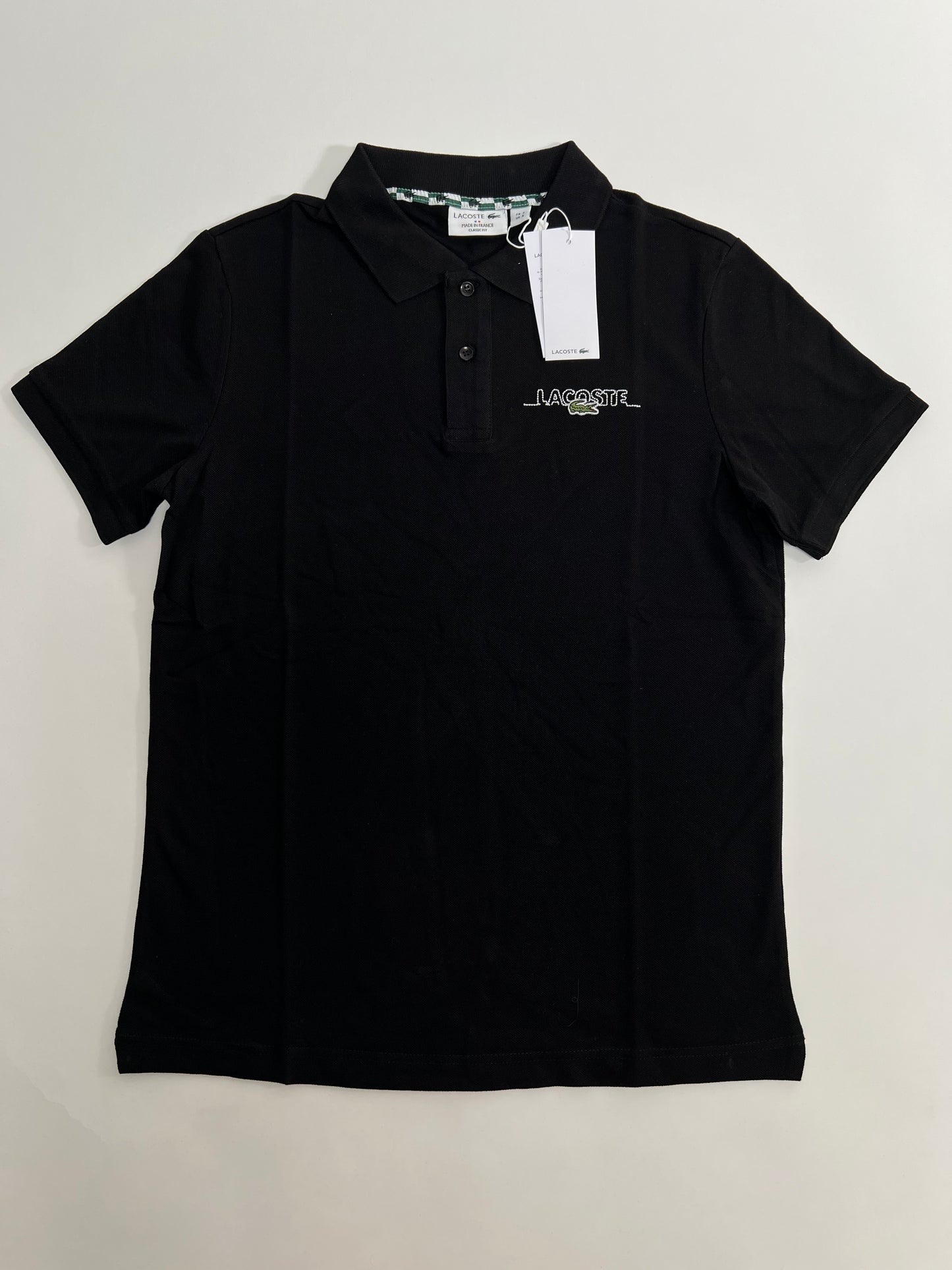 Lacoste Made in France Crna Majica Classic Fit