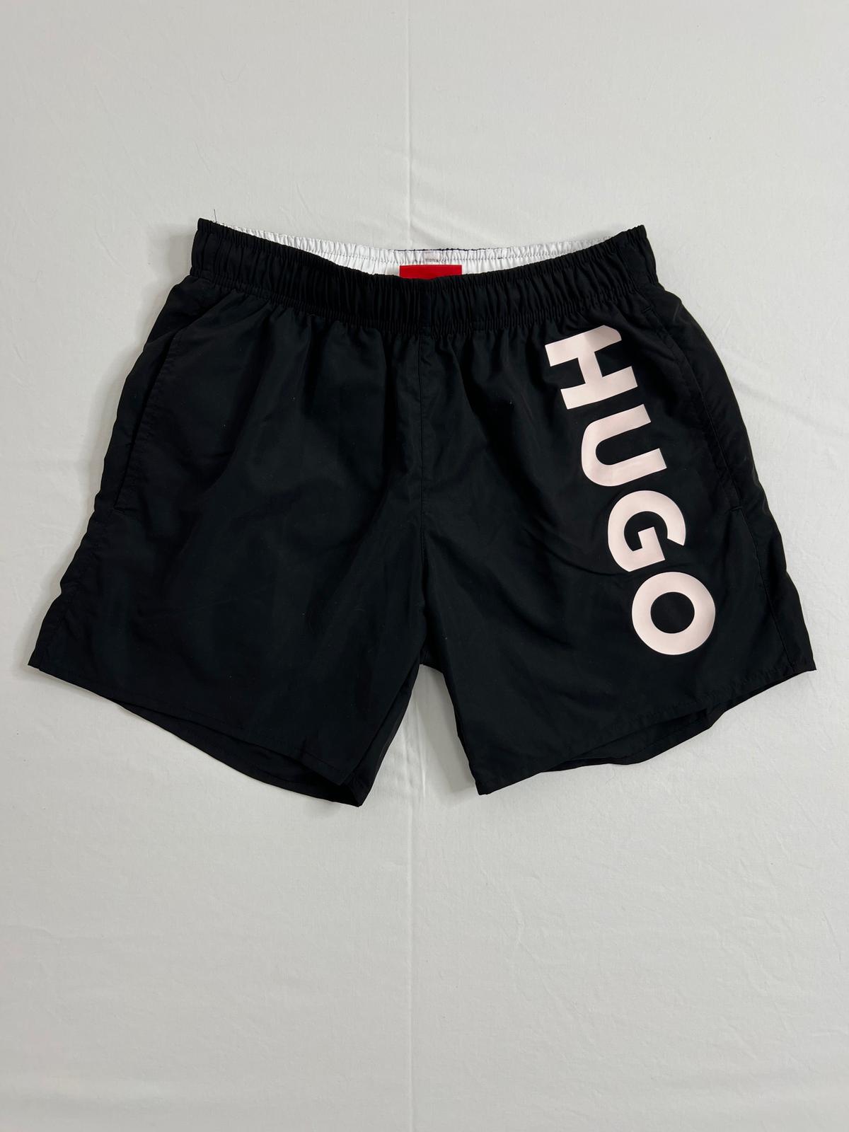 HUGO Crni Kupaći sa Basic Text Logom
