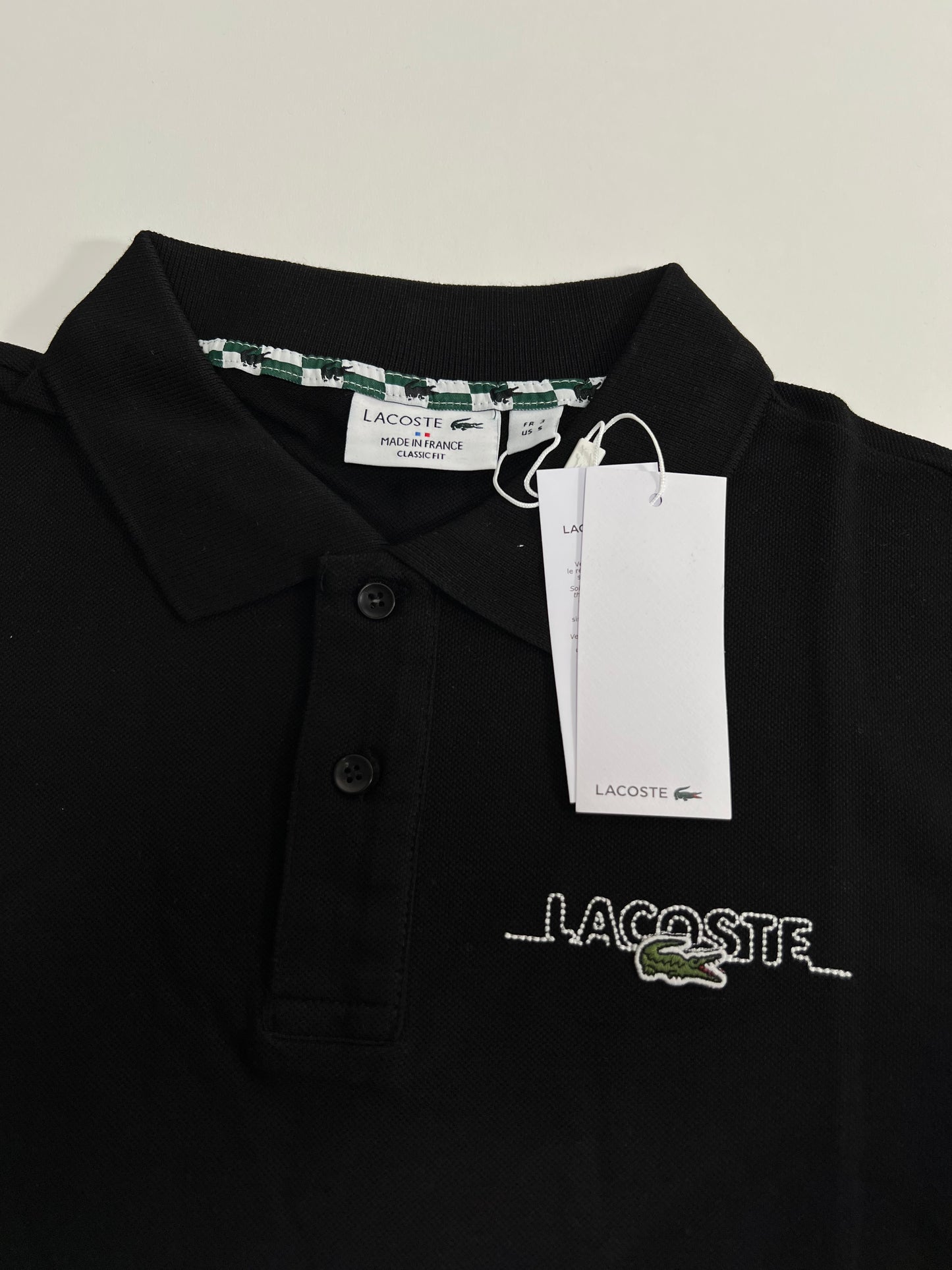 Lacoste Made in France Crna Majica Classic Fit