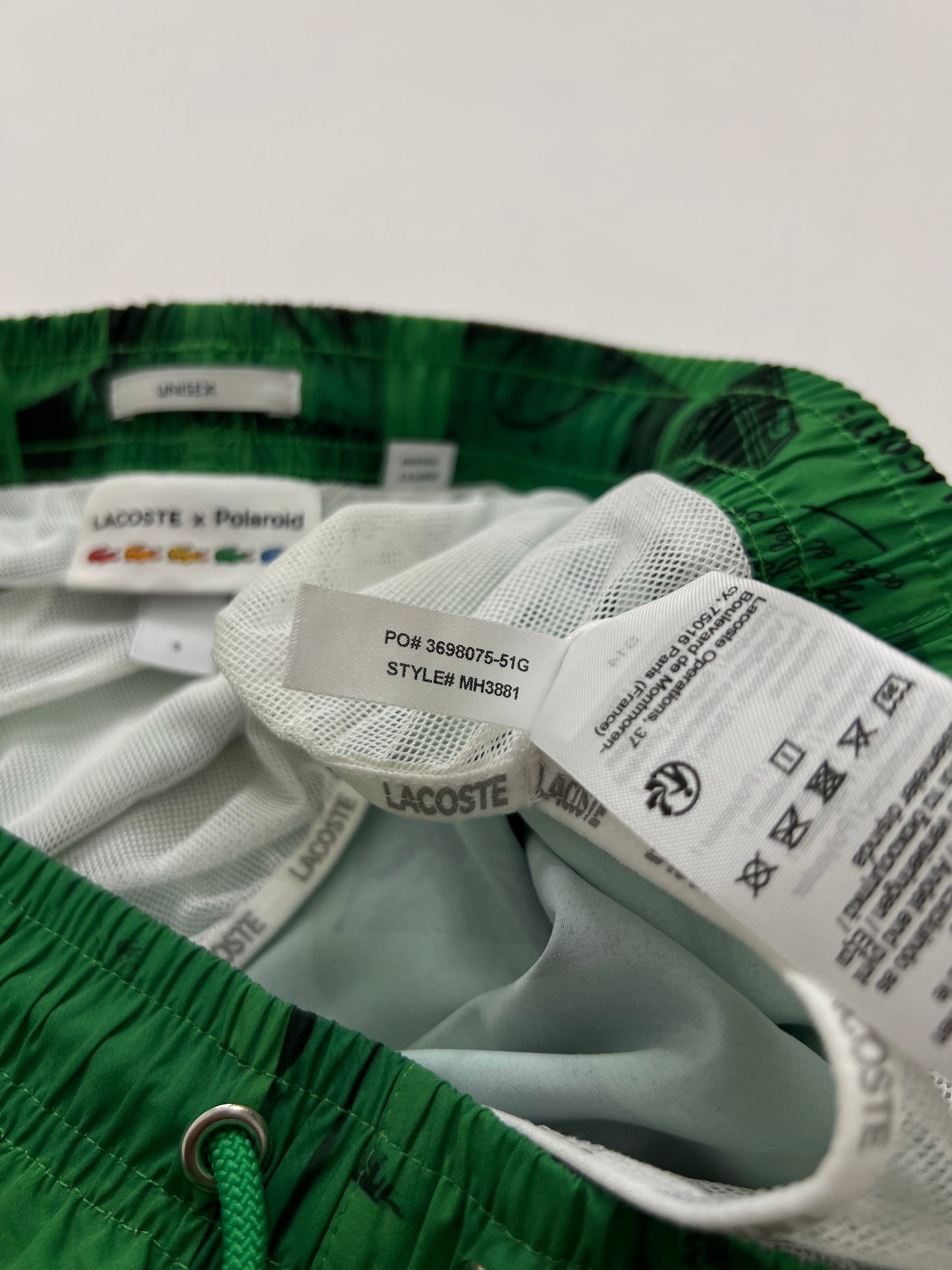 Lacoste x Polaroid Zeleno/Crni Šorc Kupaći sa All-Over Printom