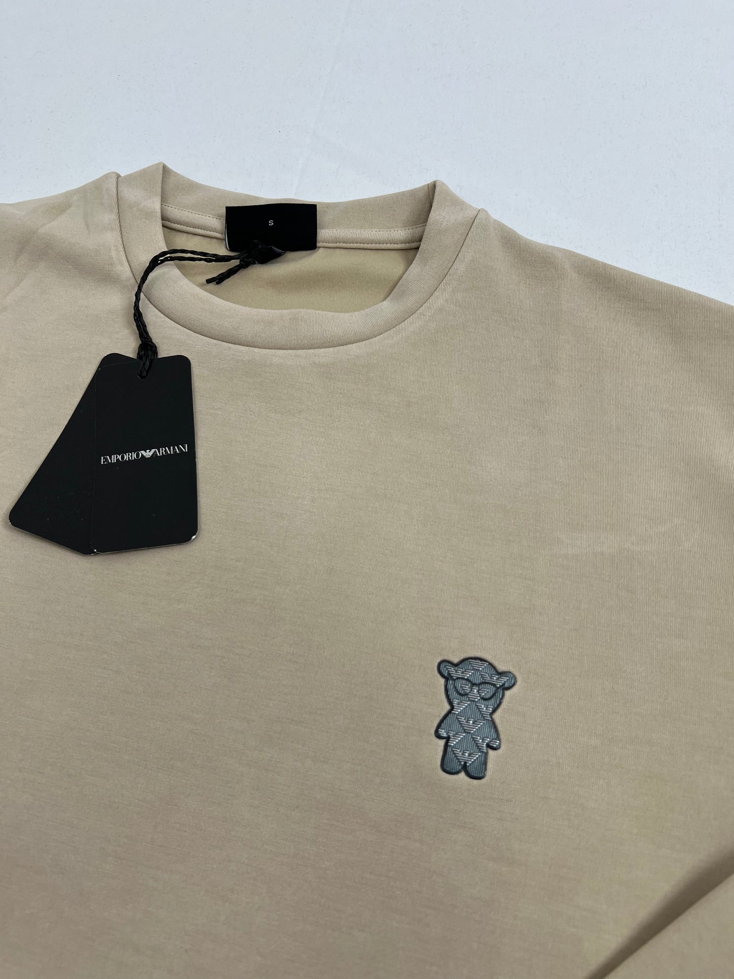 Emporio Armani EA7 Krem Tanki Duks sa EA7 Logom