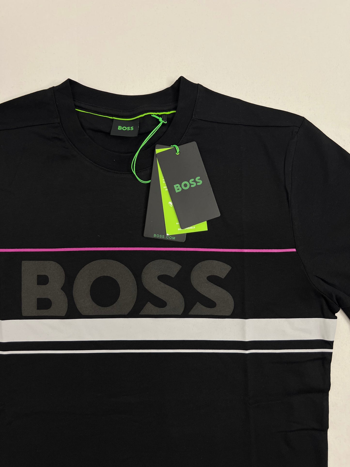 BOSS Crna Majica sa Logom i Detaljima