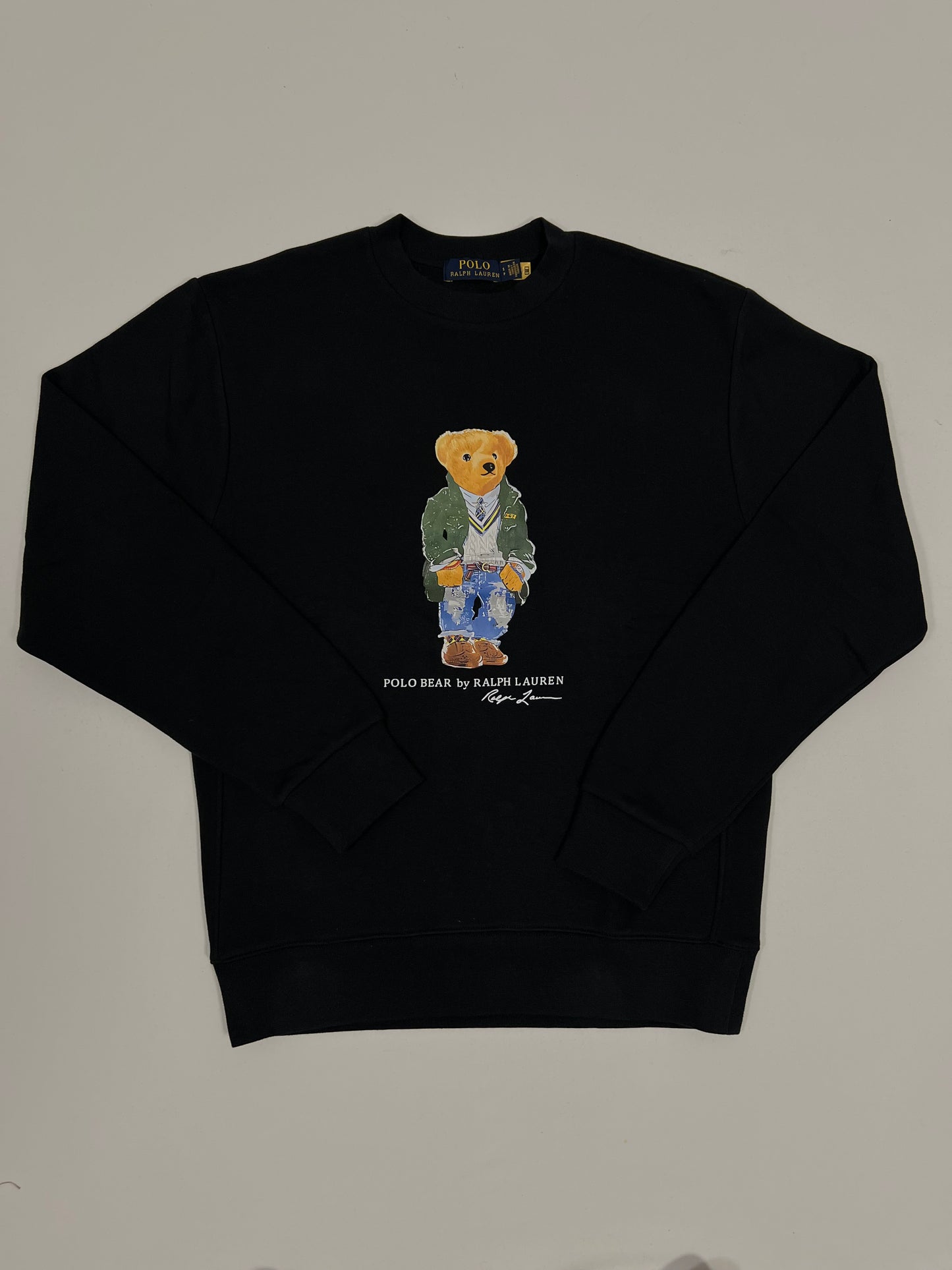 Polo Ralph Lauren Crni Duks sa Gentlemen Bear Printom