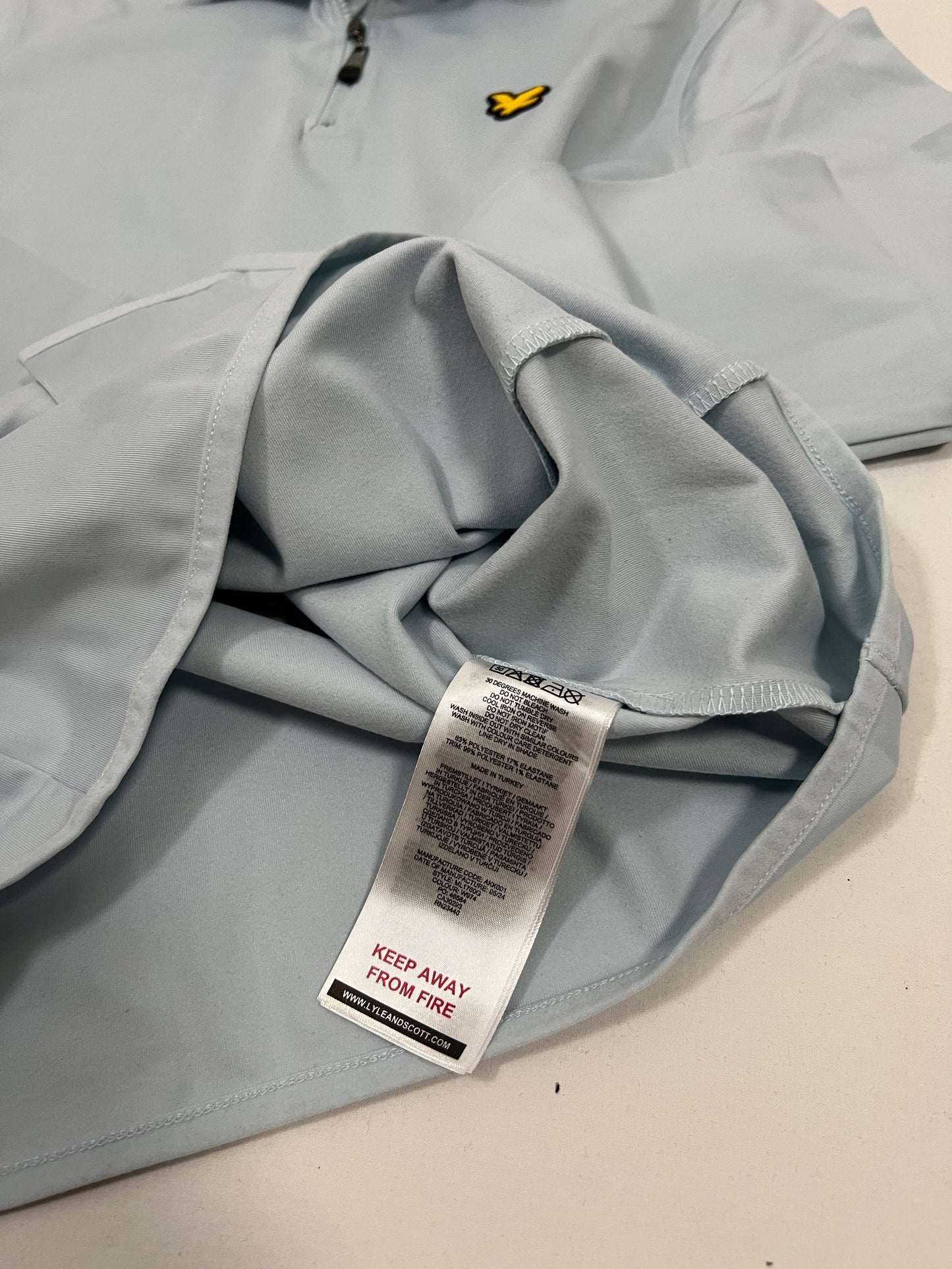 Lyle & Scott Sport Quarter-Zip Baby Blue Duks sa Logom