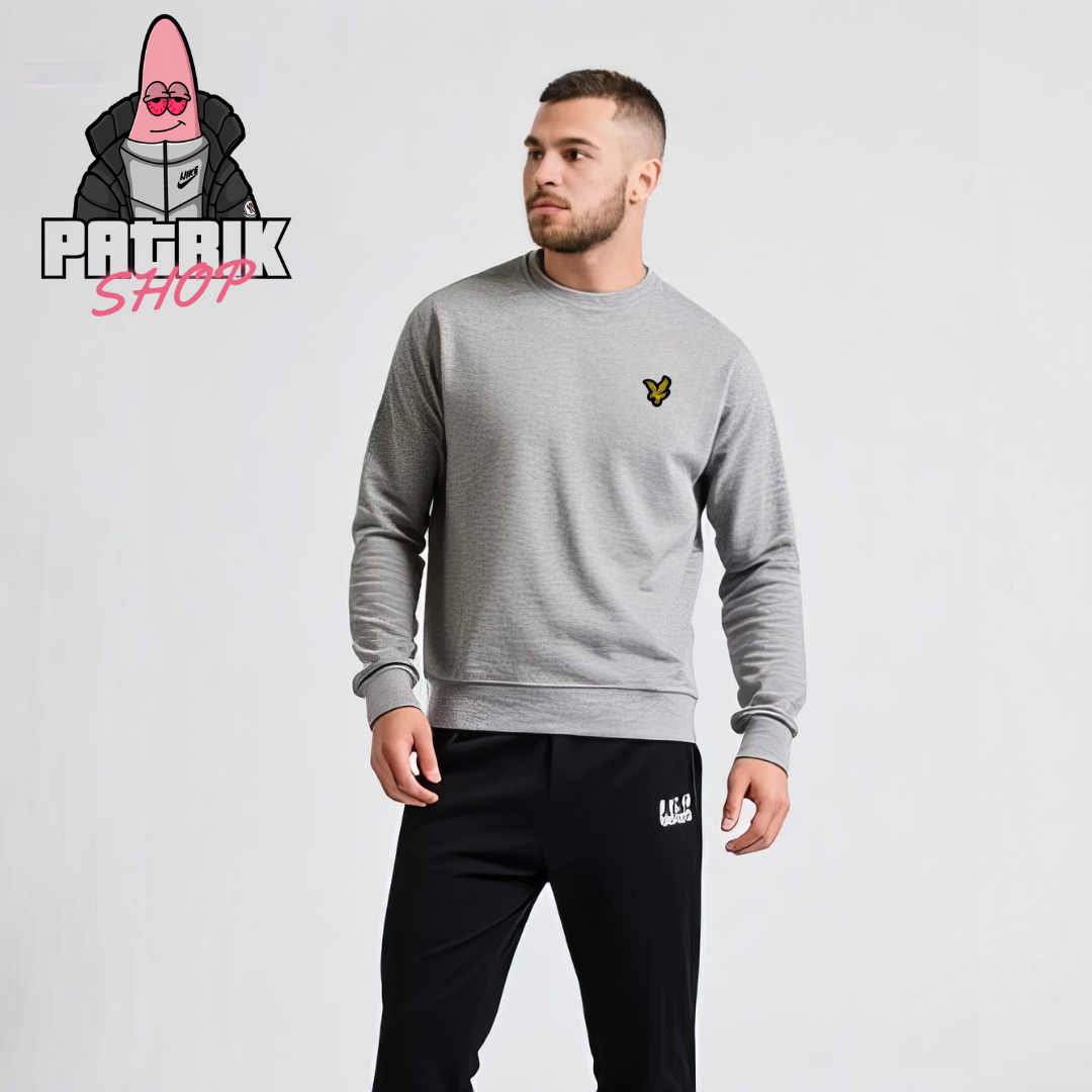 Lyle & Scott Sport Sivi Duks sa Basic Gumenim Logom