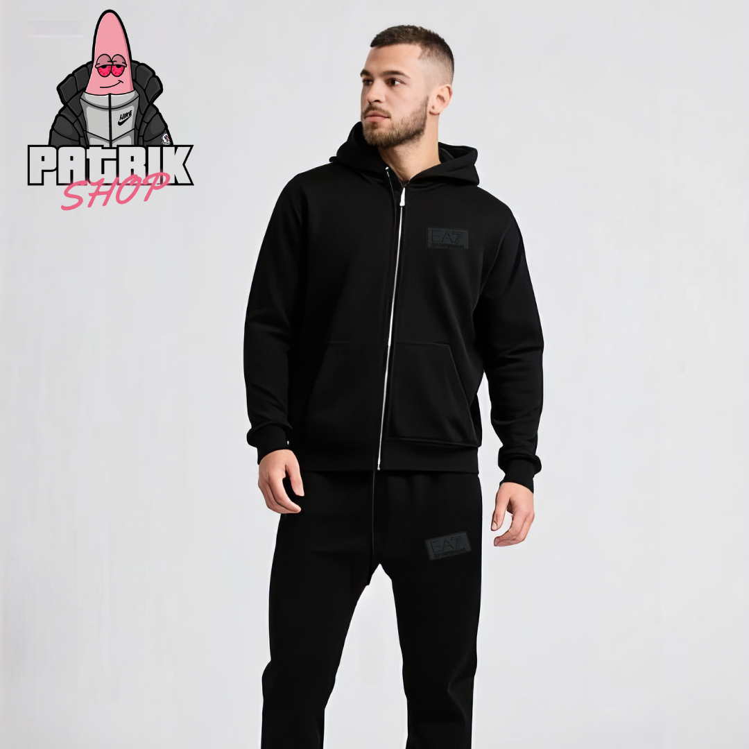 Emporio Armani EA7 Crni Komplet sa EA7 Gumenim Logom SS2026