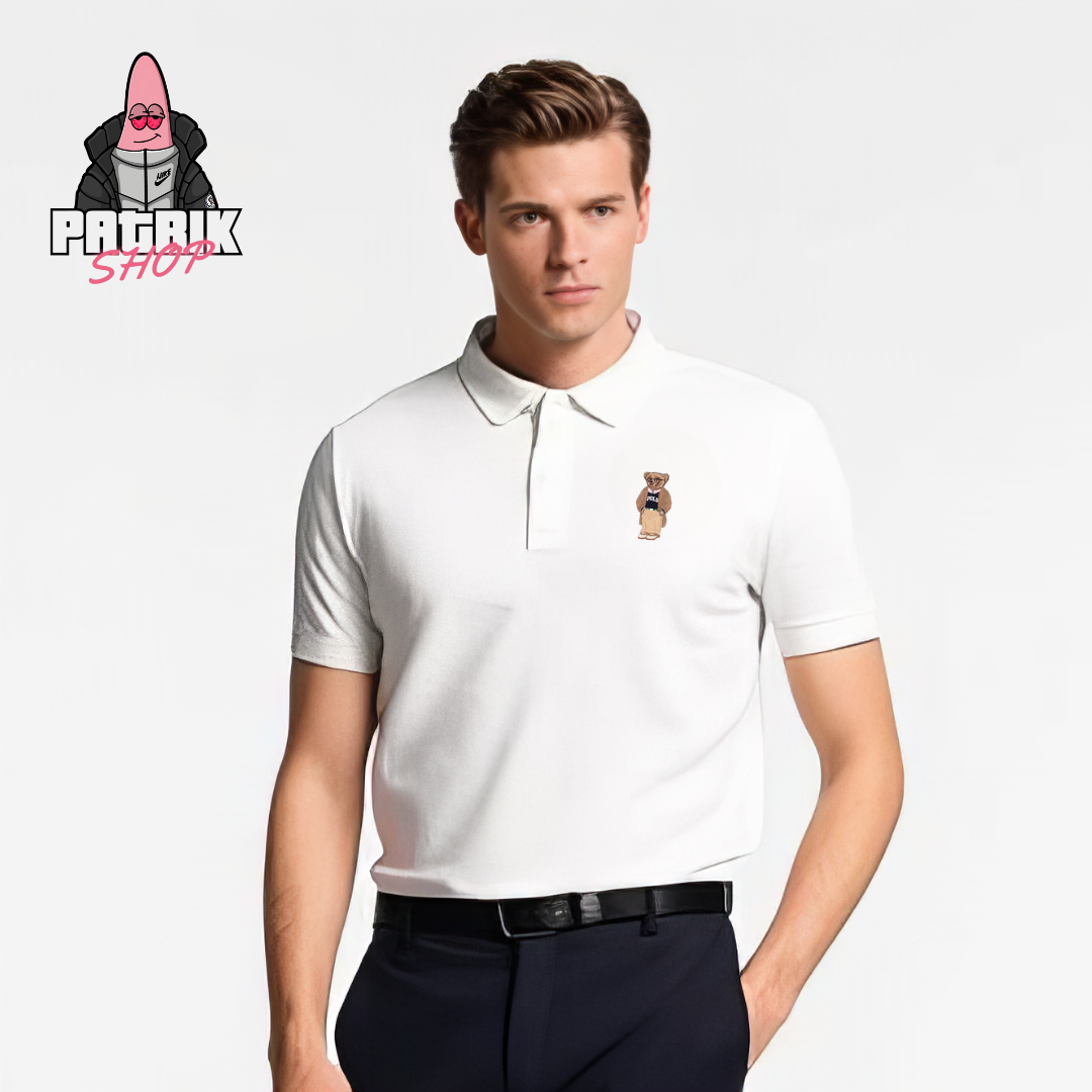 Polo Ralph Lauren Bela Majica na Kragnu sa Elegant Bear Znakom