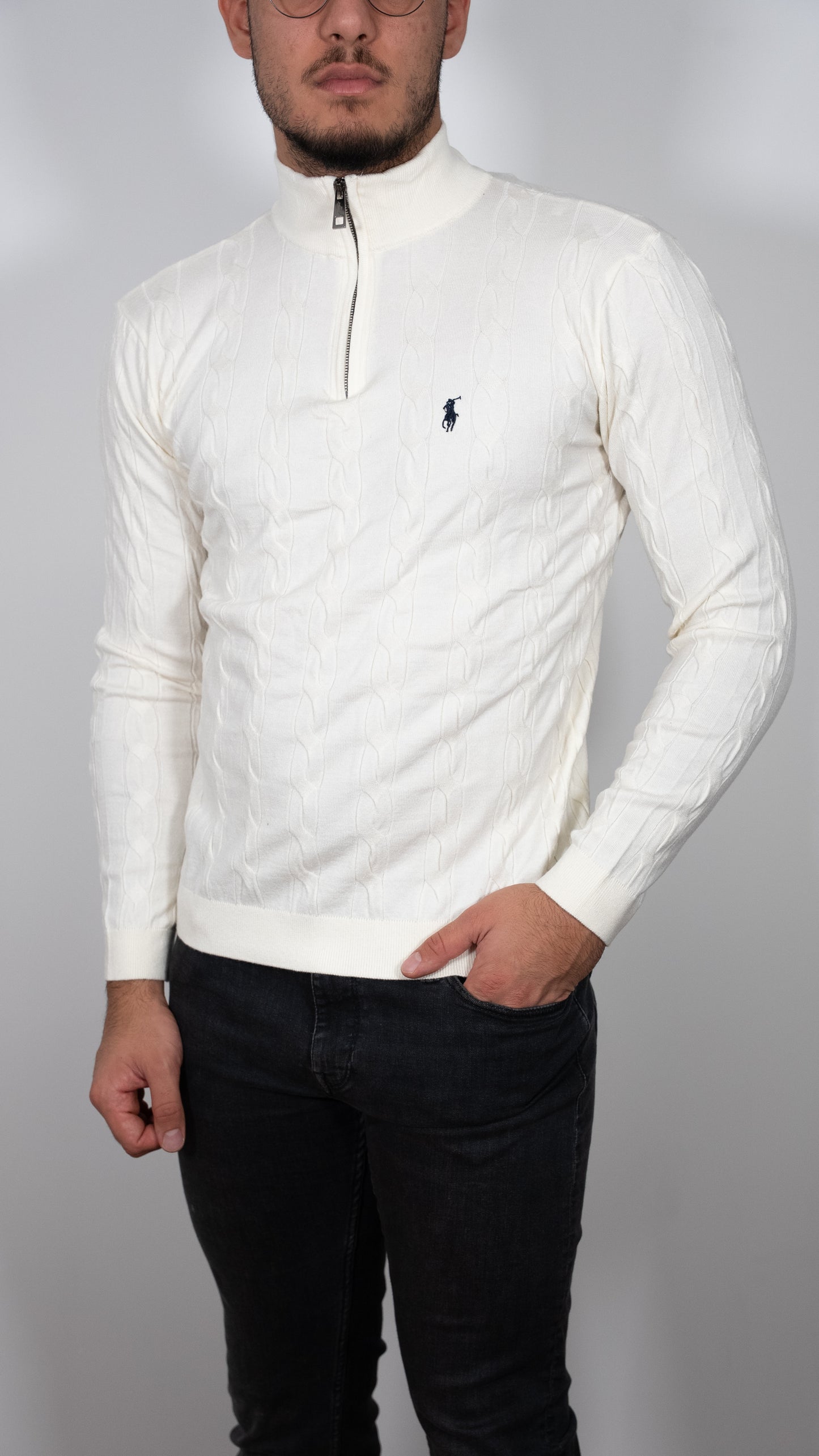 Polo Ralph Lauren Quarter-Zip Beli Džemper