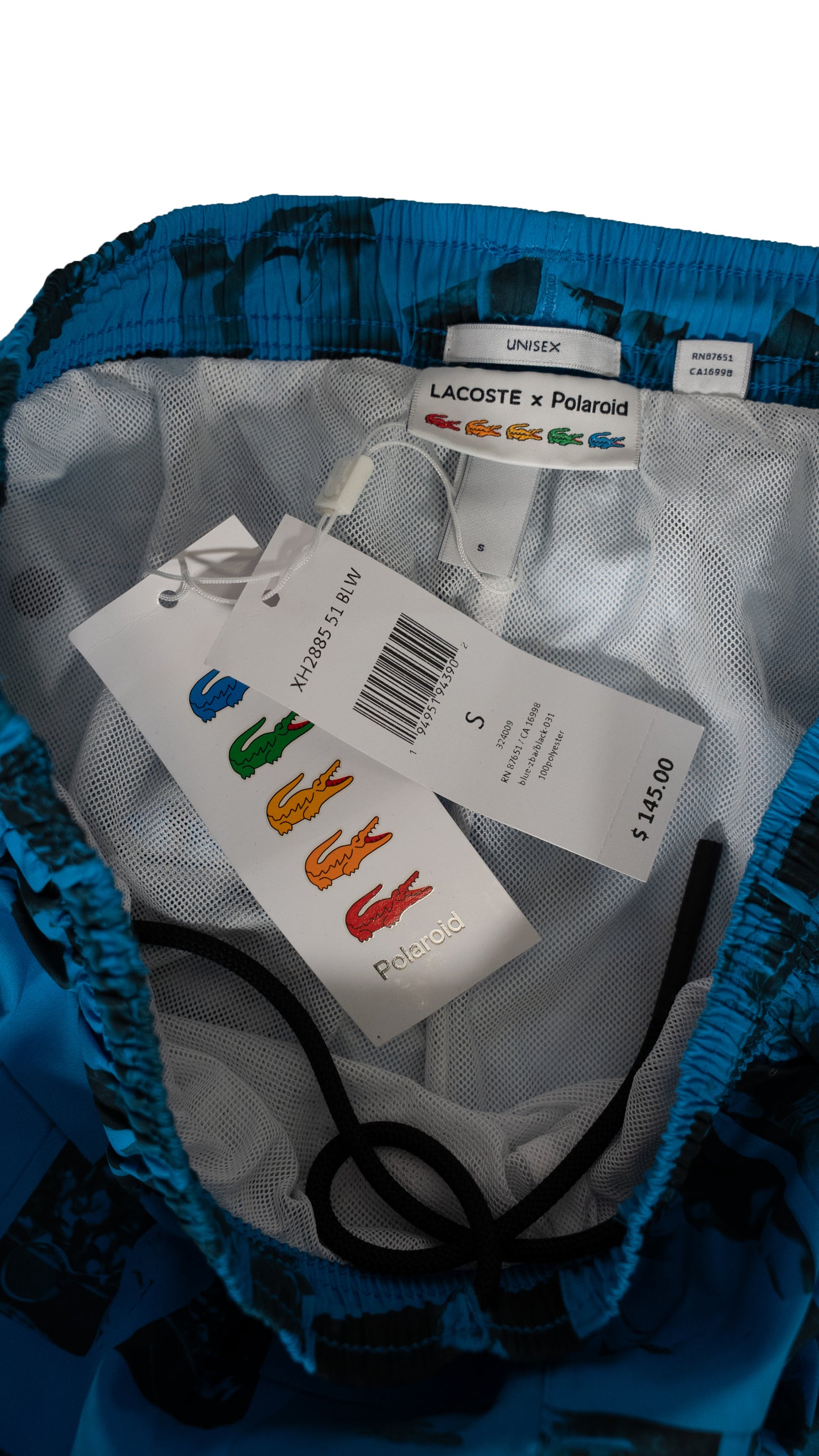 Lacoste x Polaroid Plava Šuškava Trenerka sa All-Over Printom