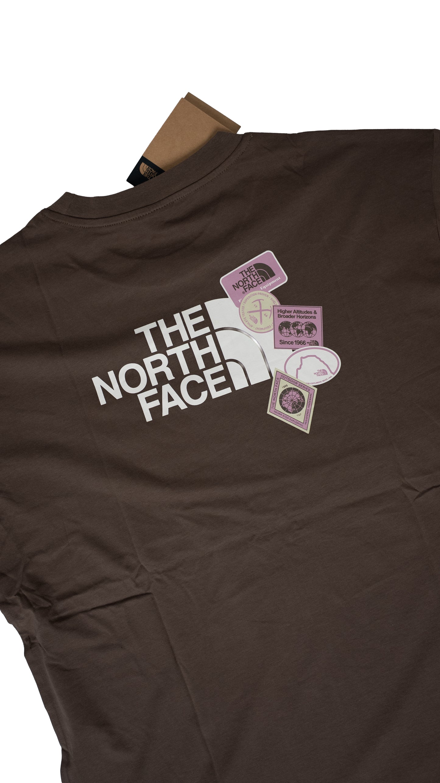 The North Face Braon Majica sa Printom na Leðima