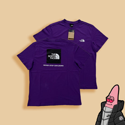 The North Face Ljubičasta Majica sa Box Logo Printom na Leđima