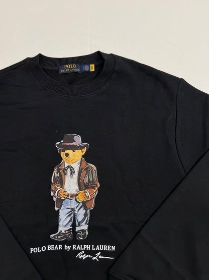 Polo Ralph Lauren Crni Duks sa Cowboy Bear Logom