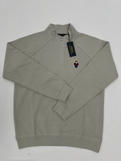 Polo Ralph Lauren Krem Quarter-Zip Duks sa Bear Logom