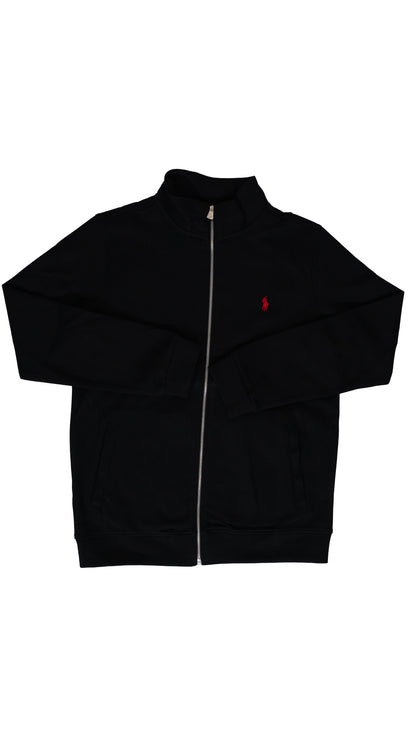 Polo Ralph Lauren Full-Zip Crni Elegant Duks sa Minimalistic Logom