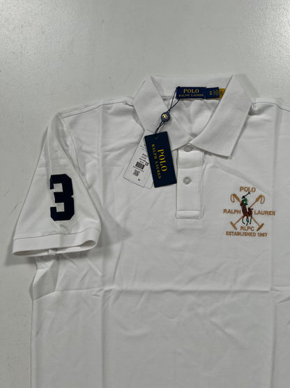 Polo Ralph Lauren Bela Majica sa Big Logom i Brojem na Rukavu