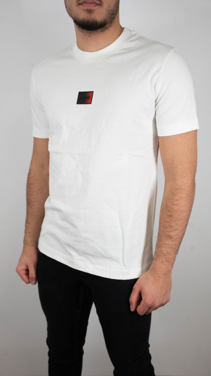 HUGO Bela Majica sa Fade Box Logom