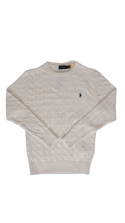 Polo Ralph Lauren Beli Džemper sa Minimalistic Logom