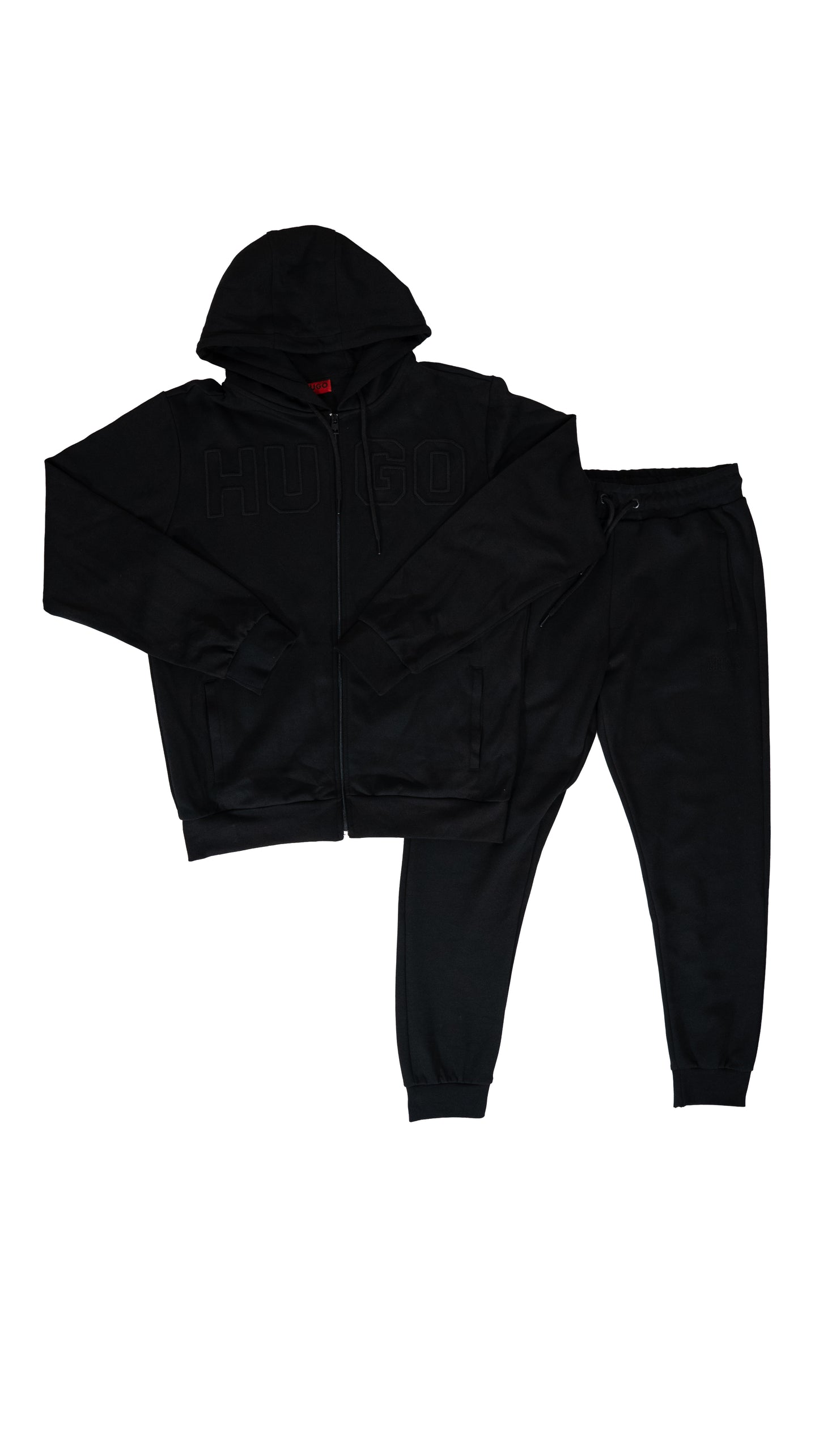 HUGO Crni Komplet sa Velikim Ušivenim Logom