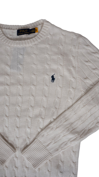 Polo Ralph Lauren Beli Džemper sa Minimalistic Logom