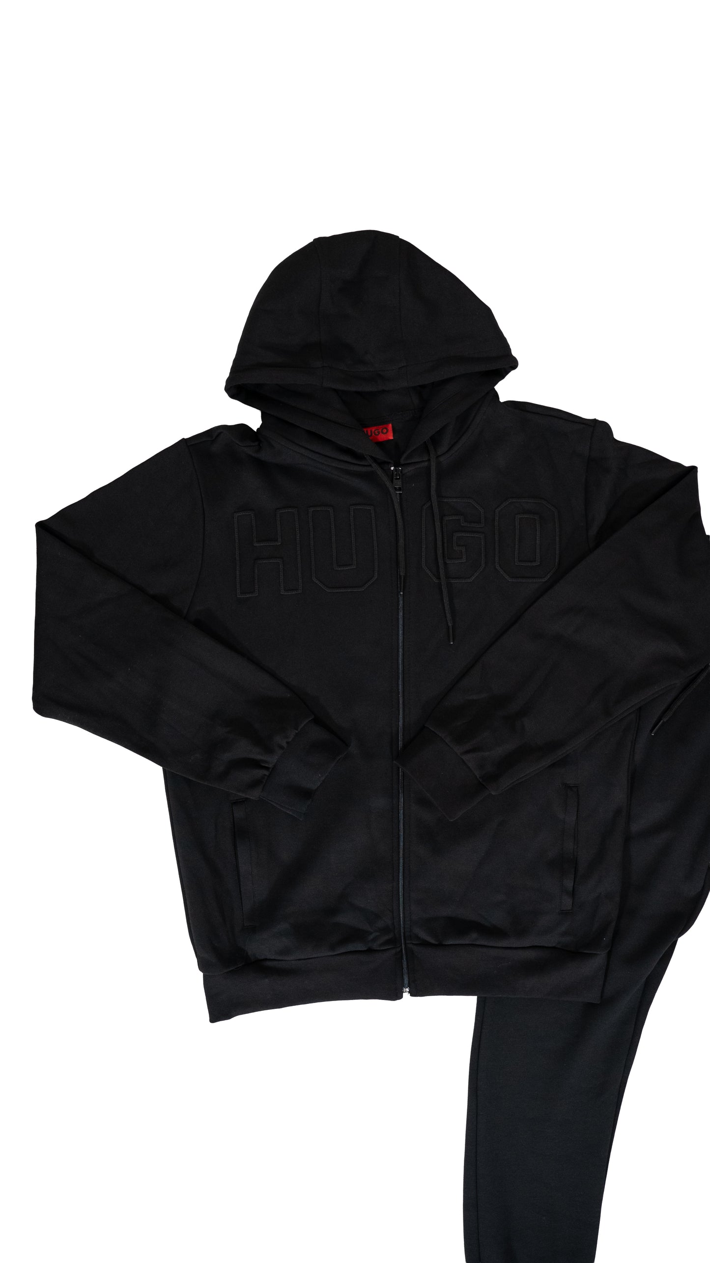 HUGO Crni Komplet sa Velikim Ušivenim Logom