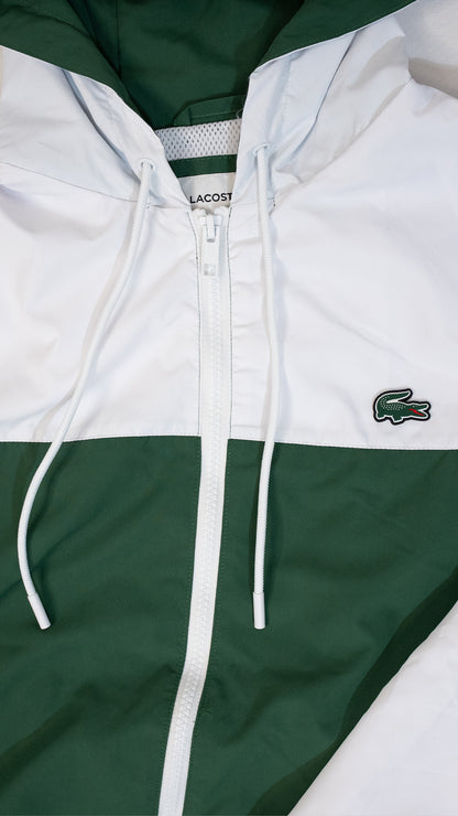 Lacoste Beli Šuškavac sa Text Printom na Rukavu