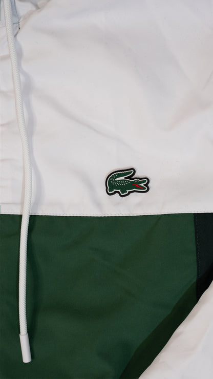 Lacoste Beli Šuškavac sa Text Printom na Rukavu