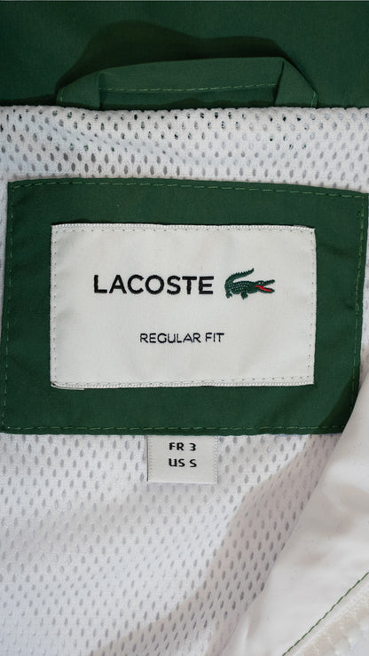 Lacoste Beli Šuškavac sa Text Printom na Rukavu