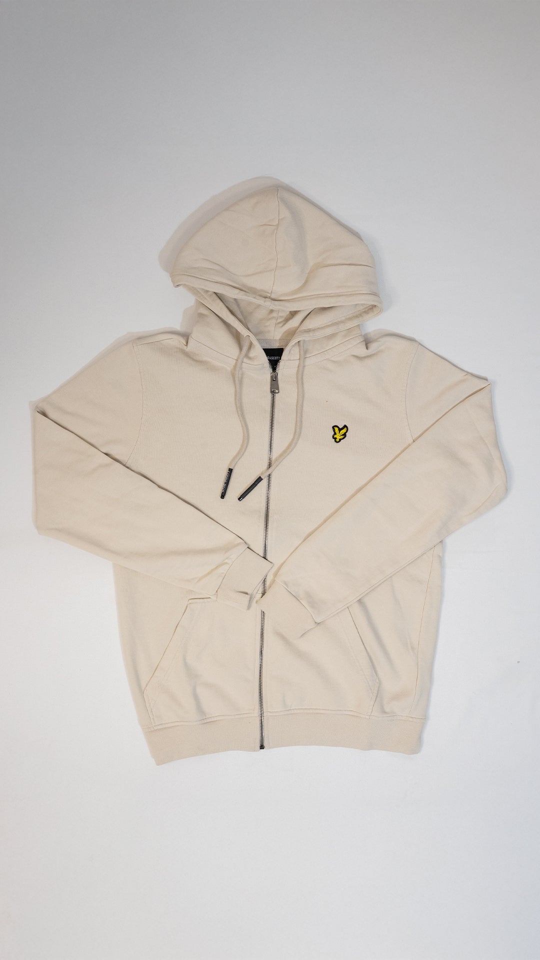 Lyle & Scott Krem Full-Zip Vintage Logo Duks