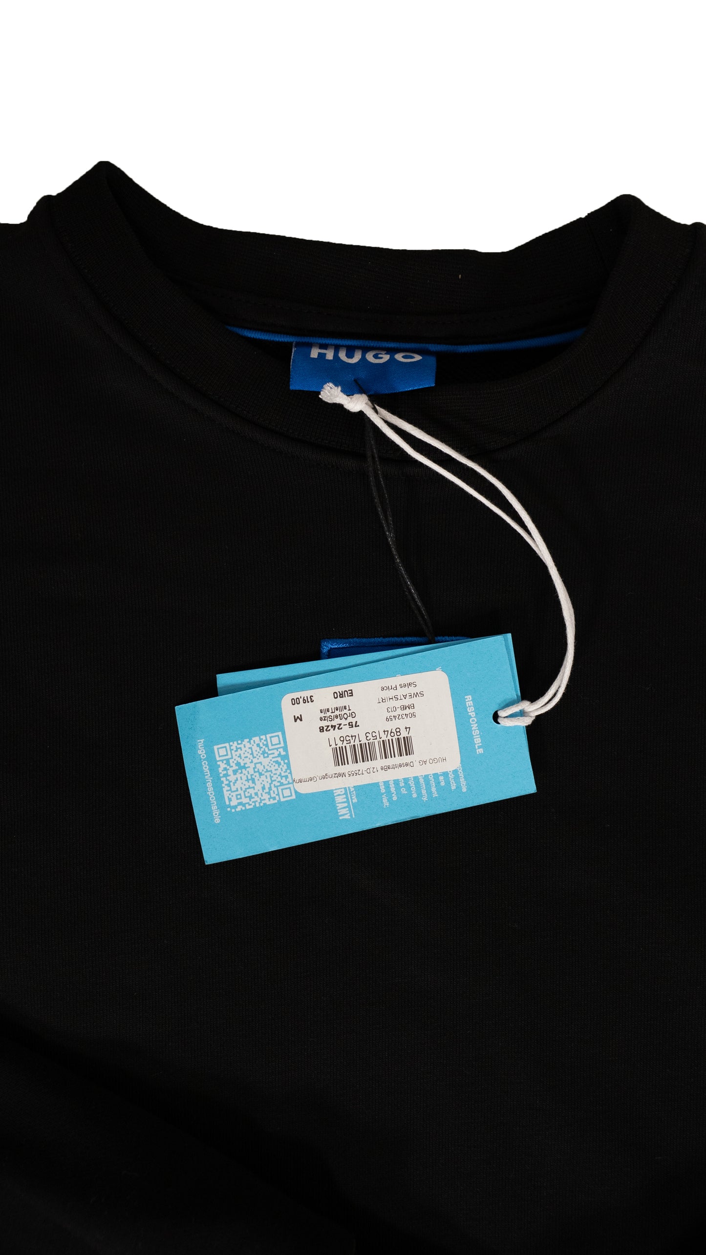 HUGO Blue Crni Duks sa Box Logom