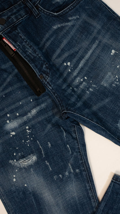 Dsquared2 Teget Farmerice sa Brutalni Zip Dodatkom