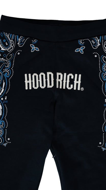 HOODRICH Crni Donji Deo Trenerke sa Bandana Printom