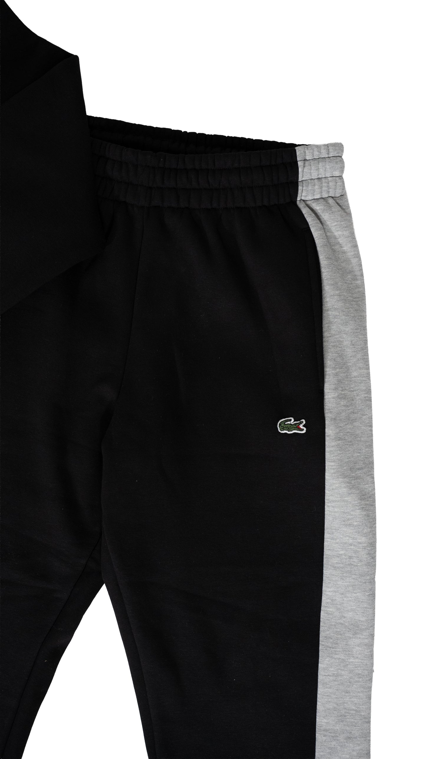 Lacoste Komplet Crni sa Logo Text Printom na Rukavu