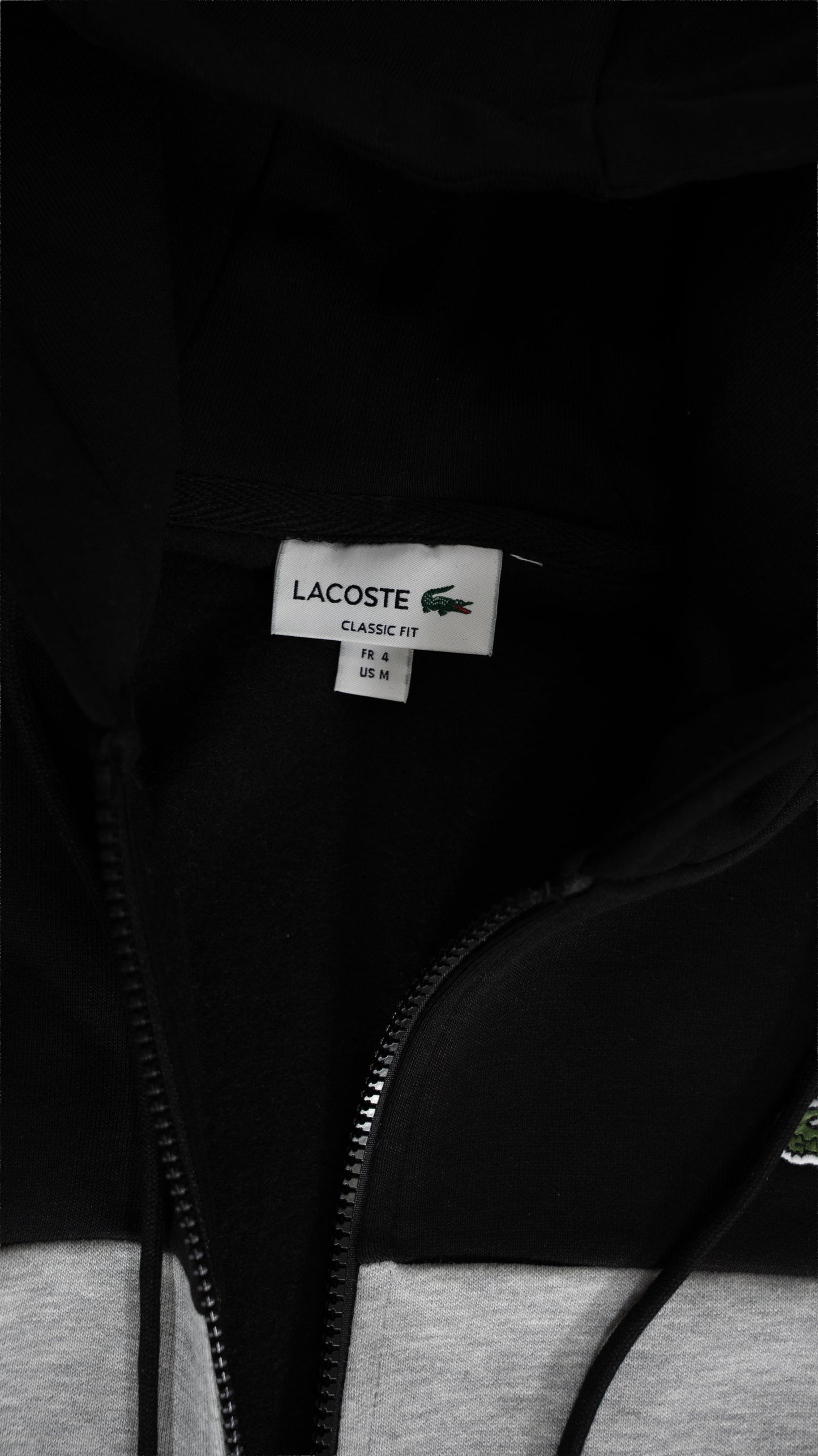 Lacoste Komplet Crni sa Logo Text Printom na Rukavu