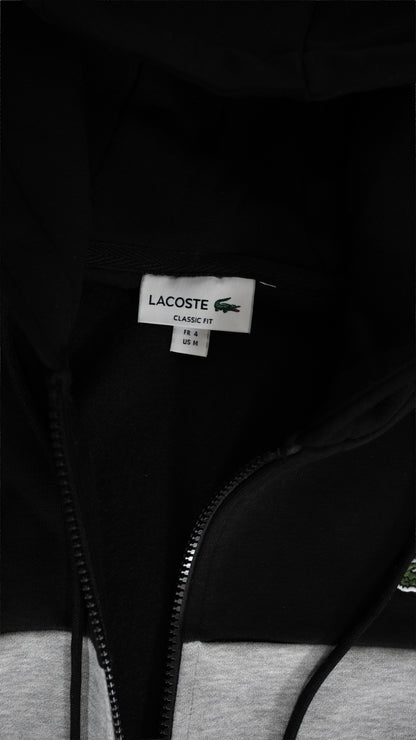 Lacoste Komplet Crni sa Logo Text Printom na Rukavu