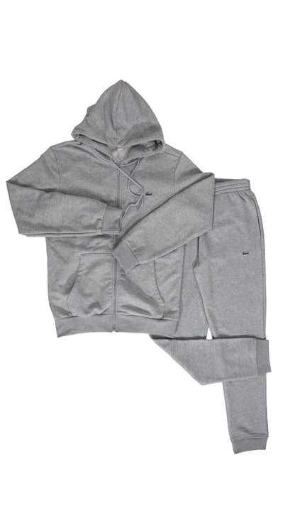 Lacoste Full-Zip Sivi Komplet sa Basic Logom