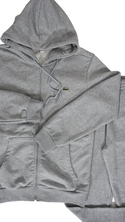 Lacoste Full-Zip Sivi Komplet sa Basic Logom